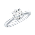 Round Shaped Moissanite Solitaire Engagement Ring