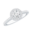Classic Moissanite Halo Engagement Ring
