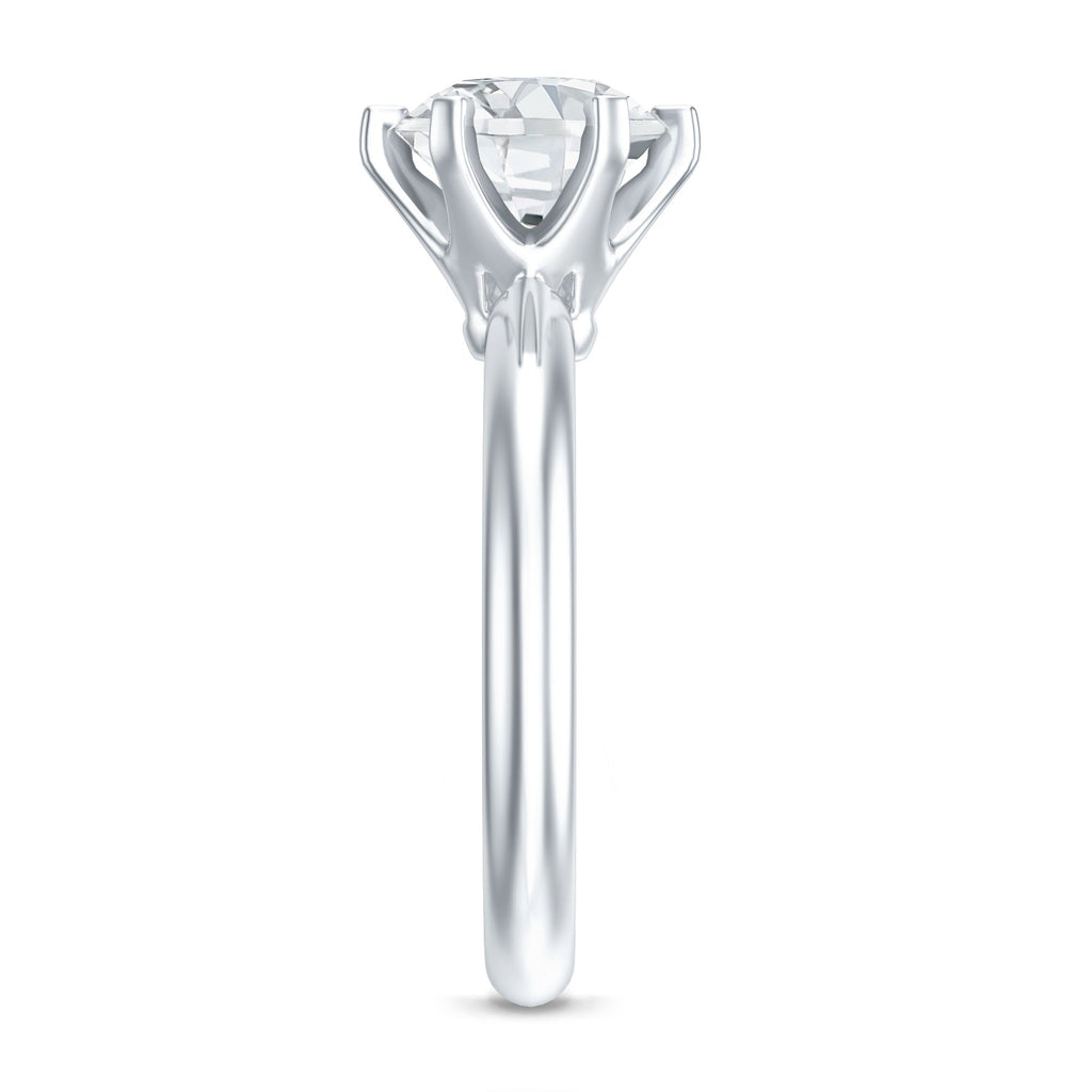 2 CT Moissanite Solitaire Engagement Ring in 6 Prongs
