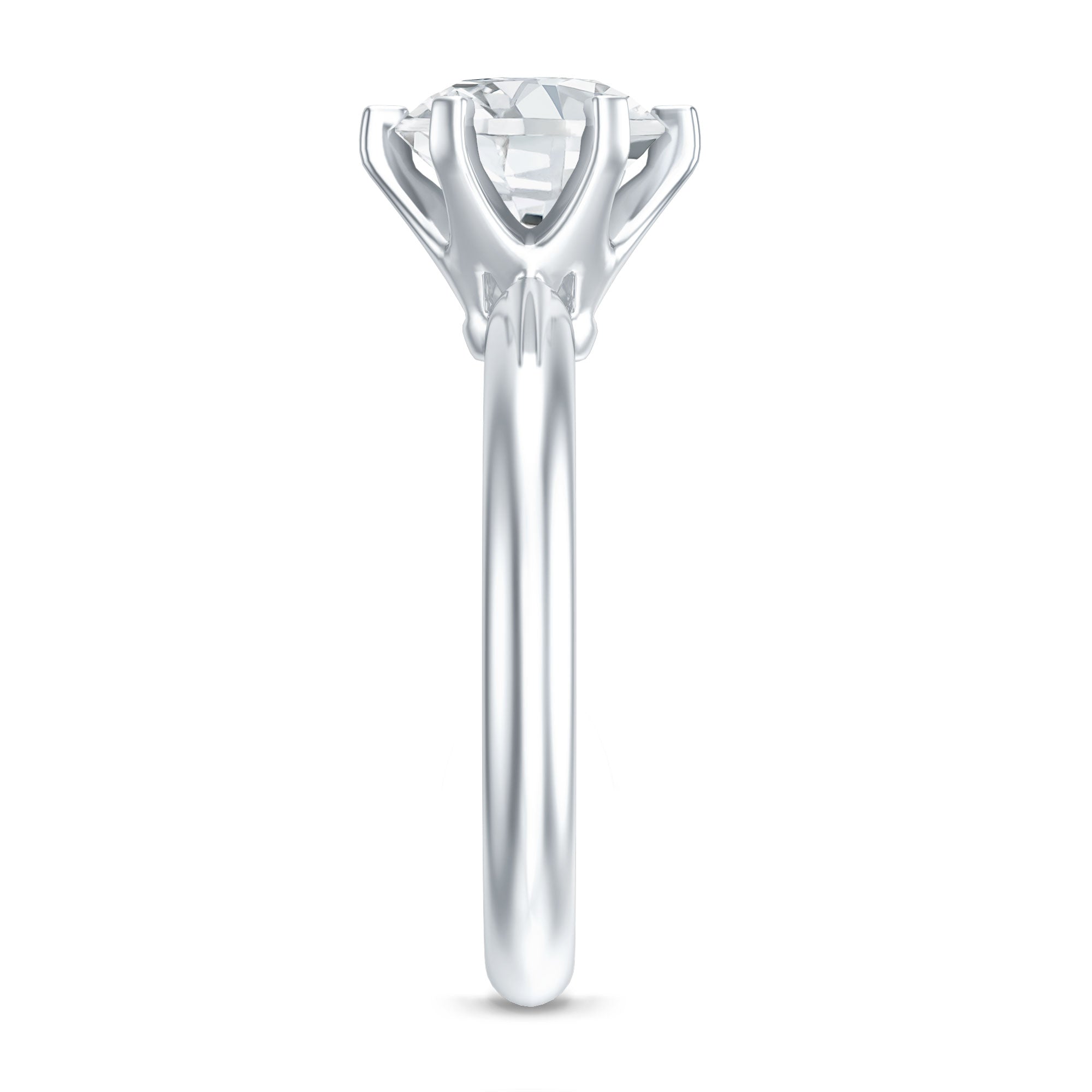 2 CT Moissanite Solitaire Engagement Ring in 6 Prongs