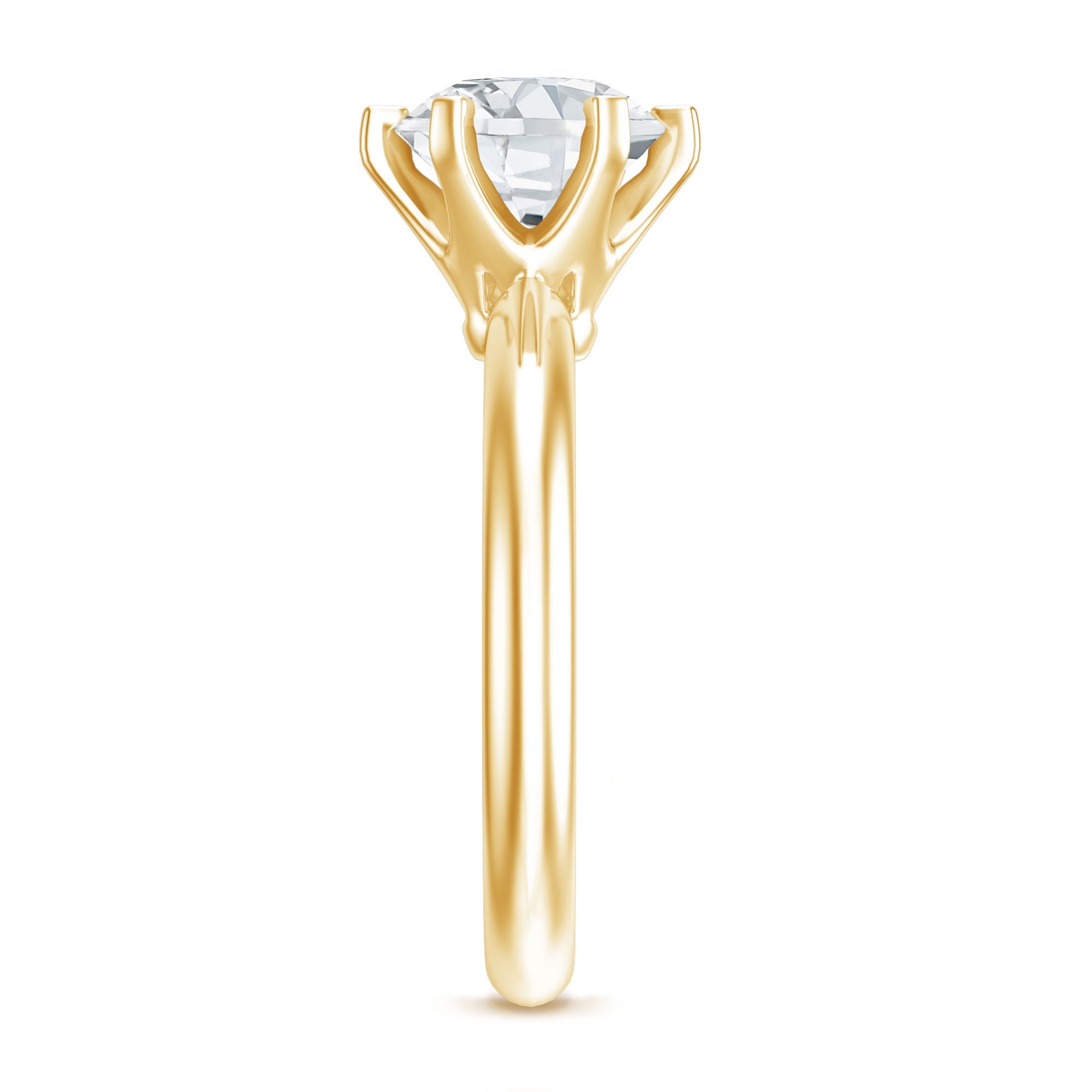 2 CT Moissanite Solitaire Engagement Ring in 6 Prongs