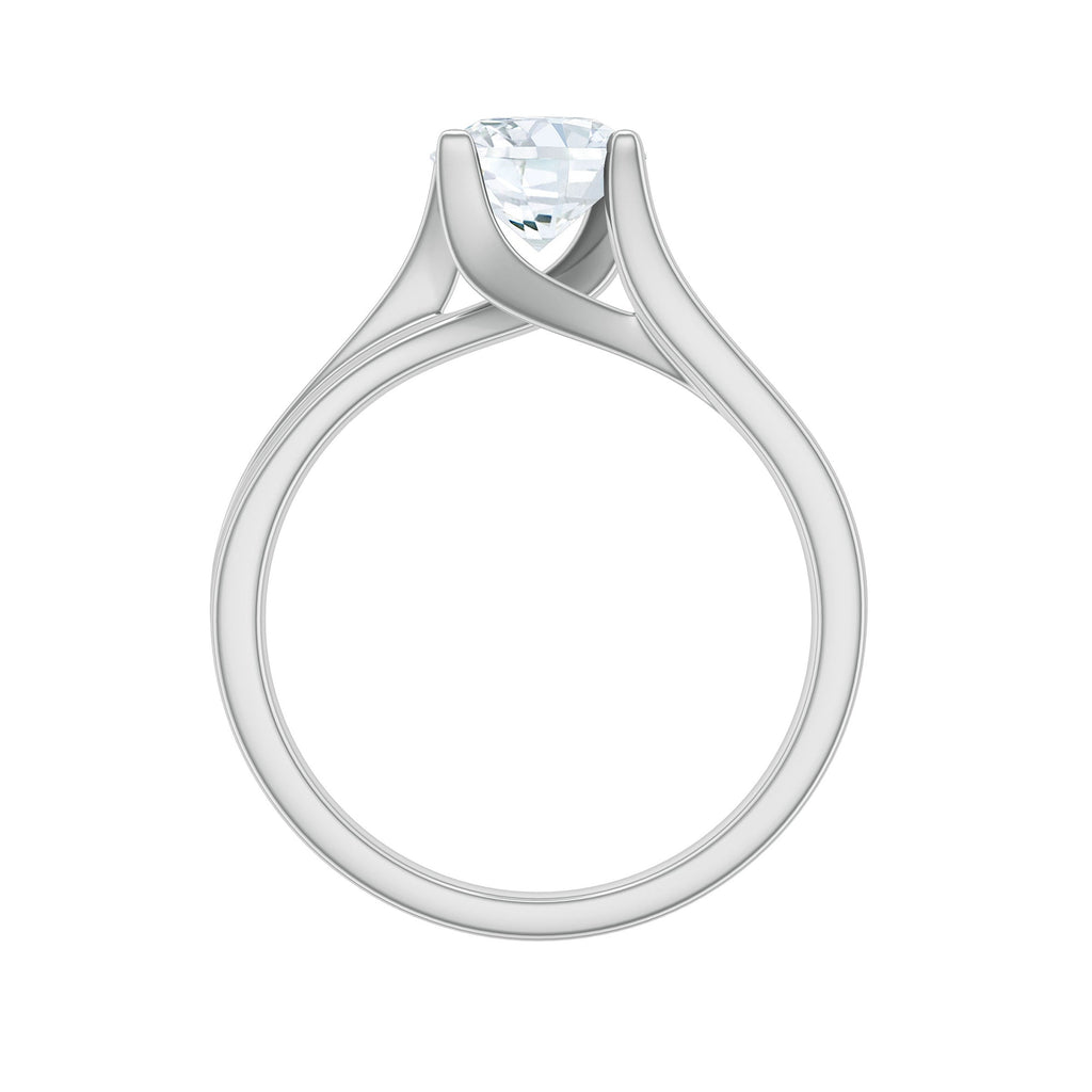 1.3 Carat Round Moissanite Solitaire Engagement Ring in Reverie Setting