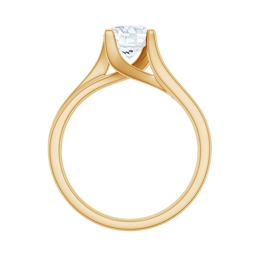 1.3 Carat Round Moissanite Solitaire Engagement Ring in Reverie Setting