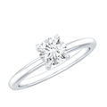 Certified 0.9 Carat Moissanite Solitaire Promise Ring for Her