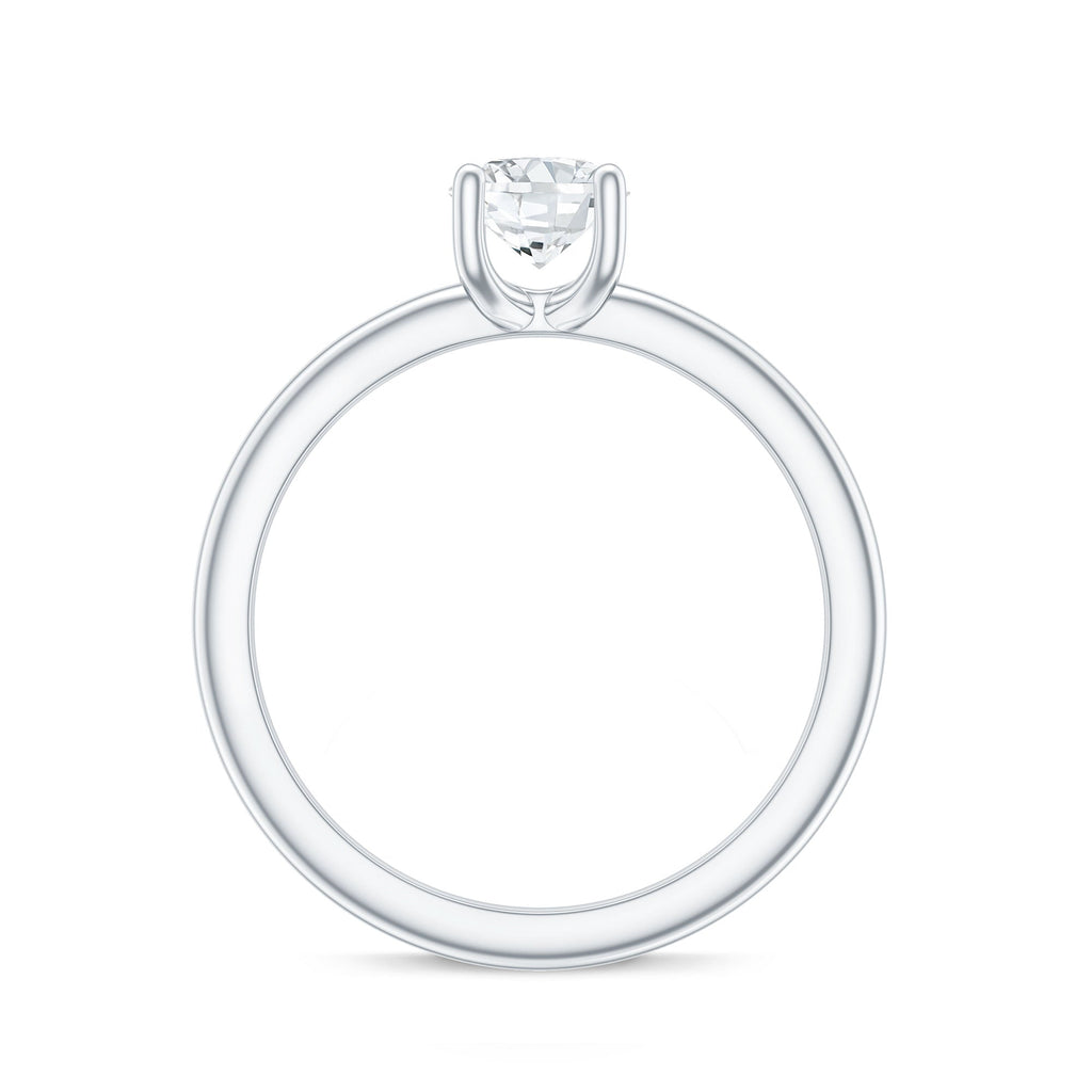 Certified 0.9 Carat Moissanite Solitaire Promise Ring for Her
