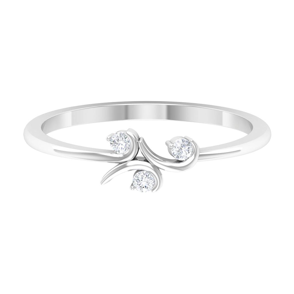 Certified Moissanite Three Stone Promise Ring