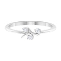 Certified Moissanite Three Stone Promise Ring