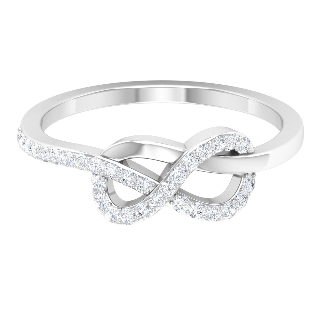 Certified Natural Diamond Infinity Ring for Valentines