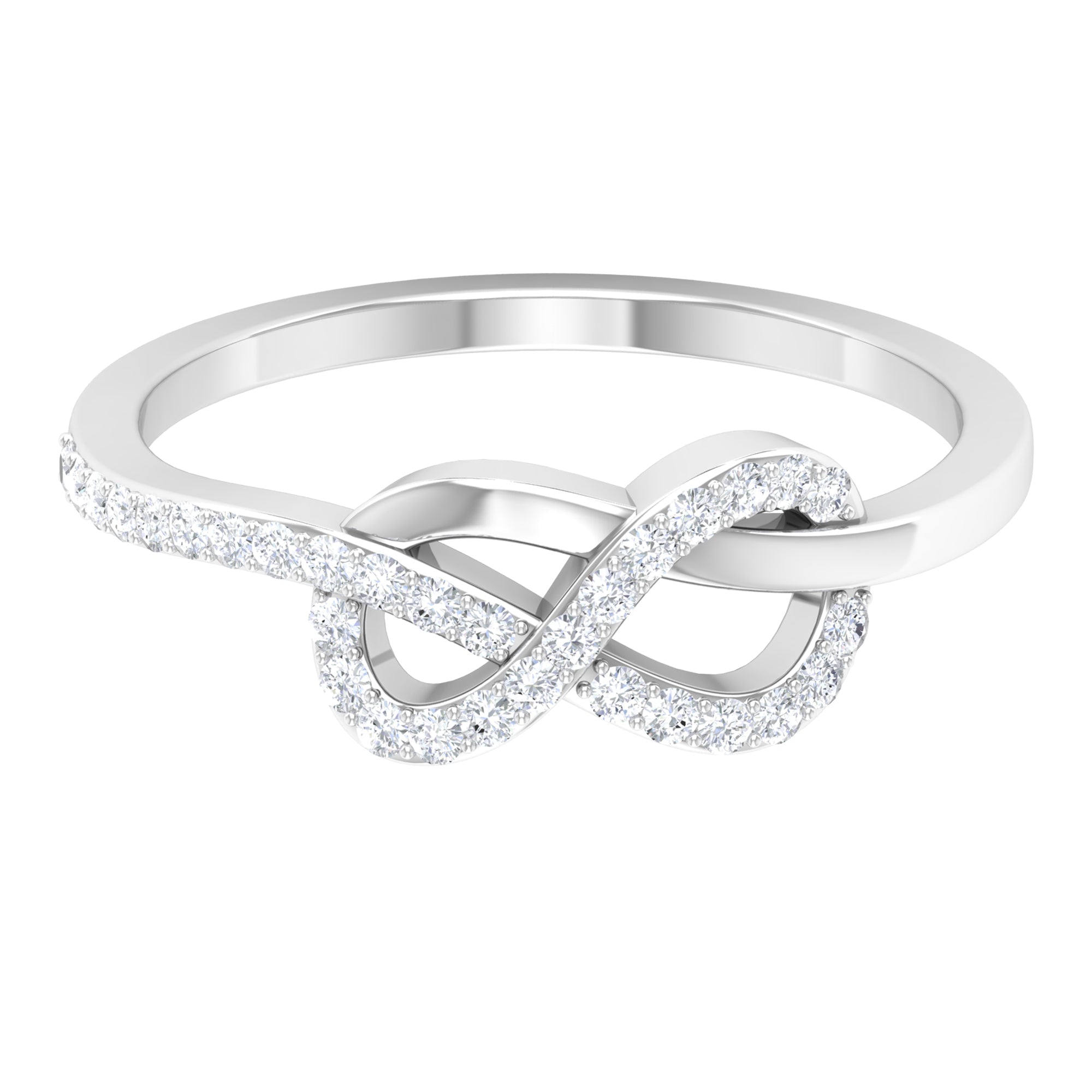 Certified Natural Diamond Infinity Ring for Valentines
