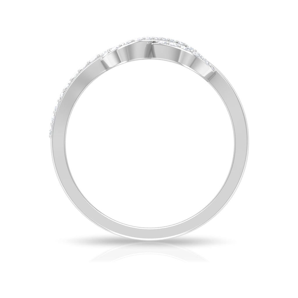 Certified Natural Diamond Infinity Ring for Valentines