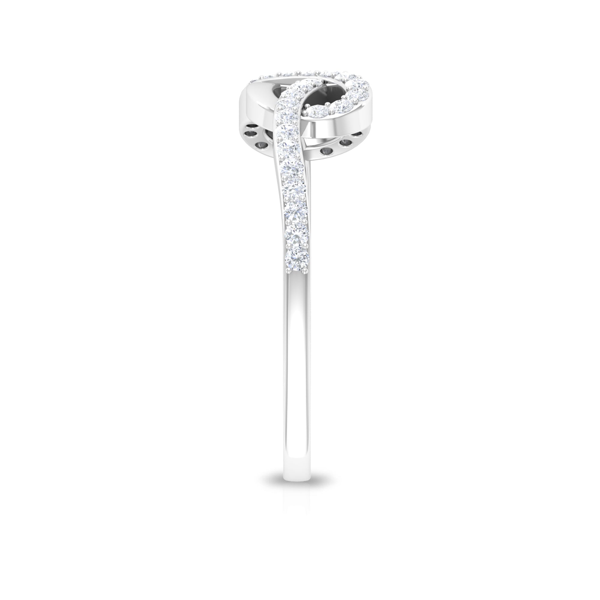 Certified Natural Diamond Infinity Ring for Valentines