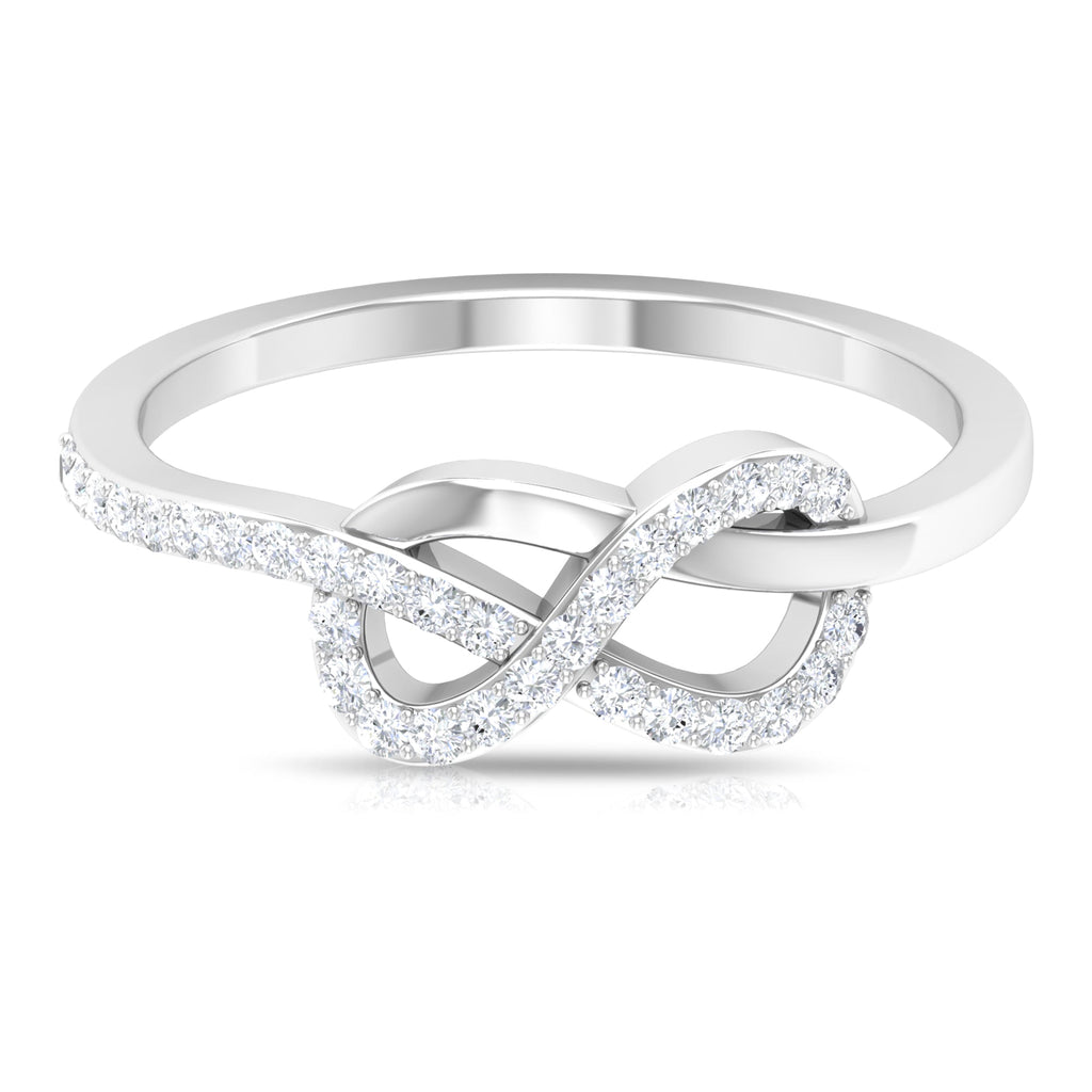 Certified Natural Diamond Infinity Ring for Valentines
