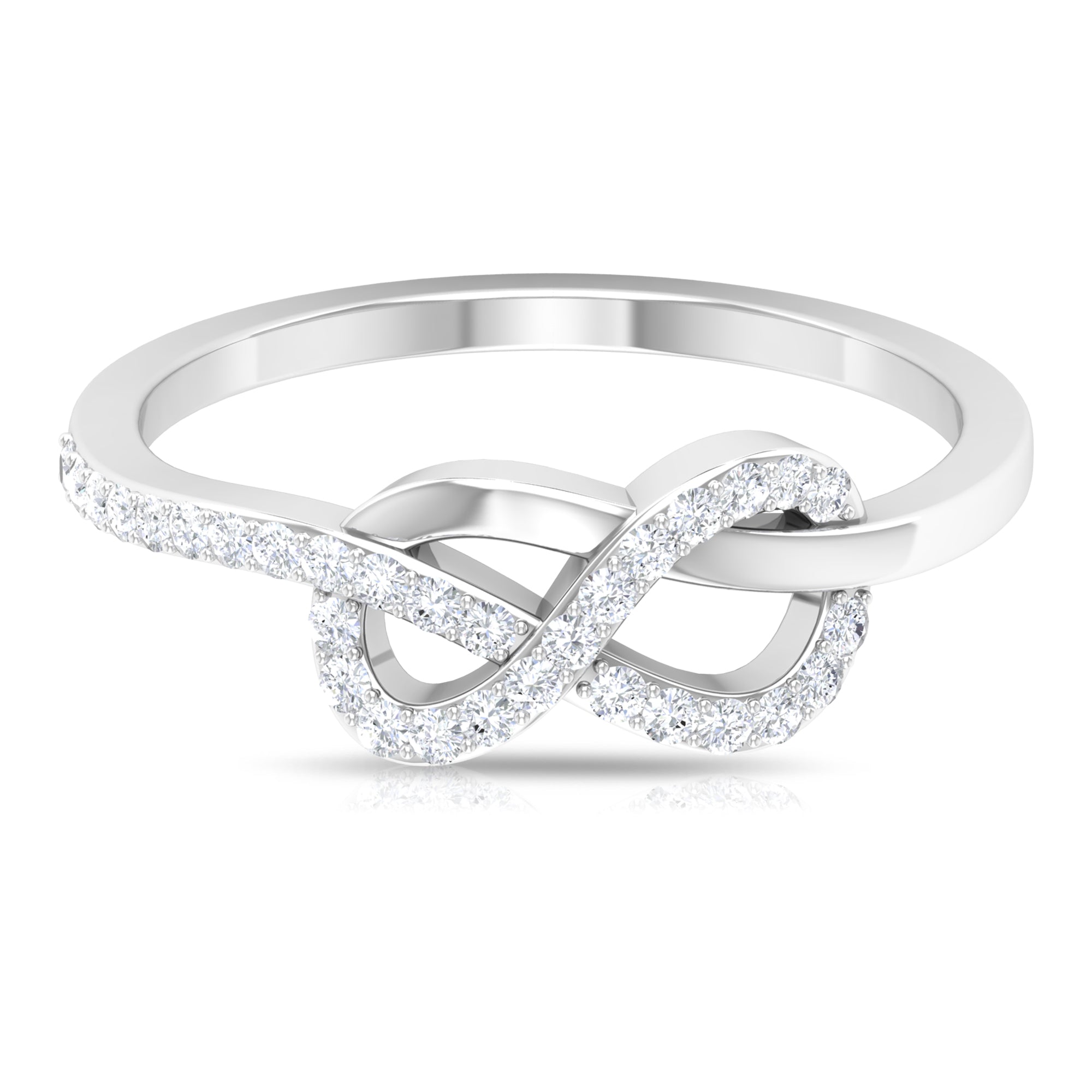 Certified Natural Diamond Infinity Ring for Valentines