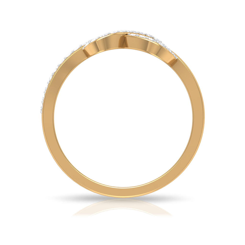 Certified Natural Diamond Infinity Ring for Valentines