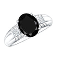Certified 4.2 Carat Lab Grown Black and White Diamond Statement Engagement Ring