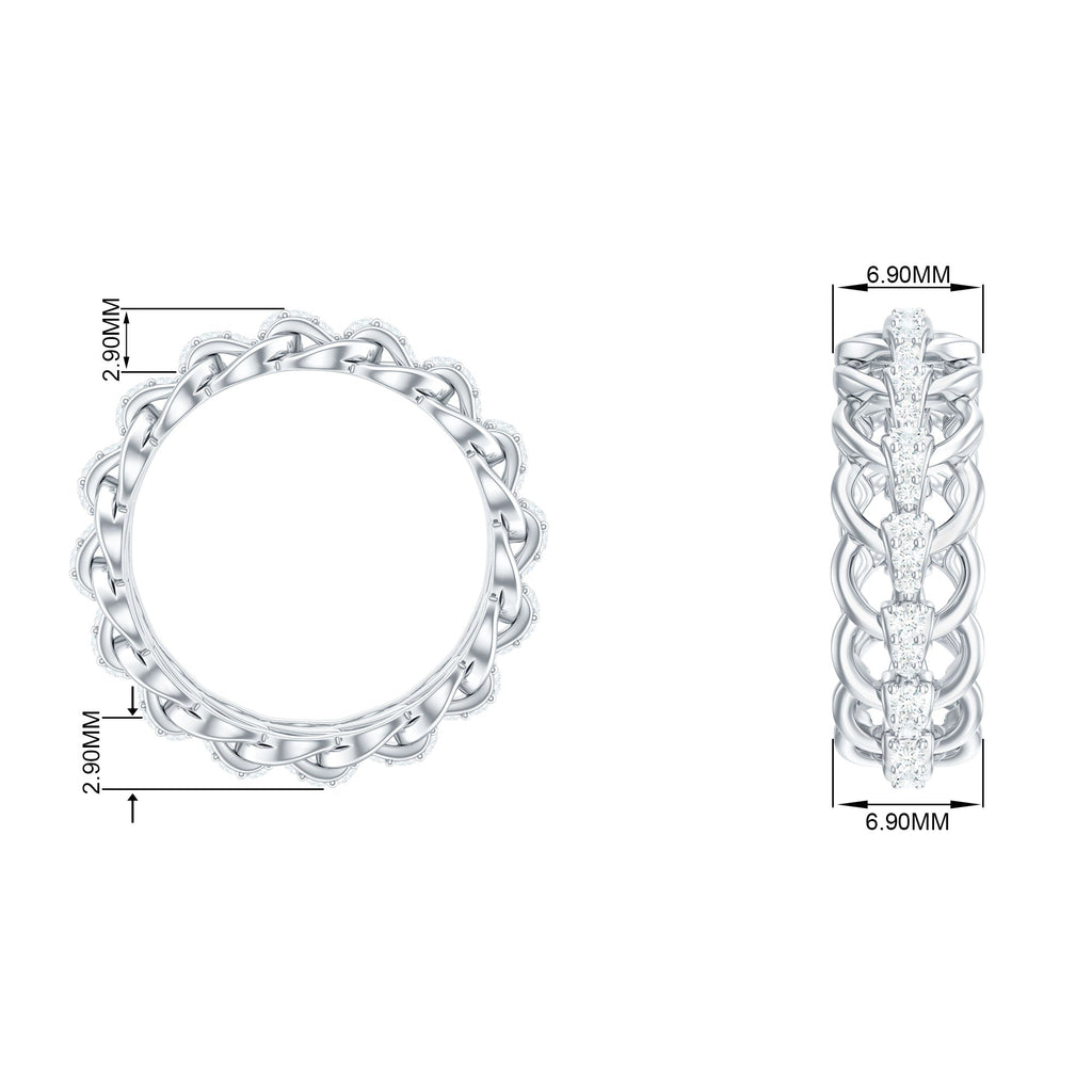 Certified Moissanite Eternity Wedding Band for Women