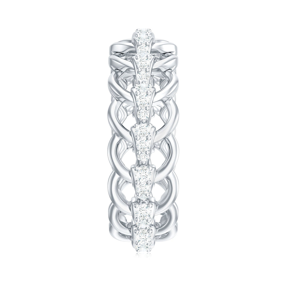 Certified Moissanite Eternity Wedding Band for Women