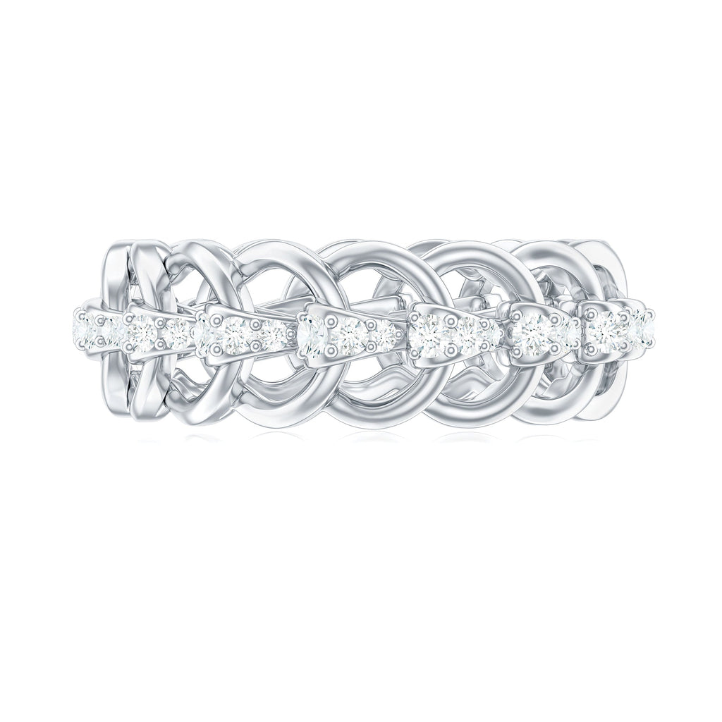 Certified Moissanite Eternity Wedding Band for Women