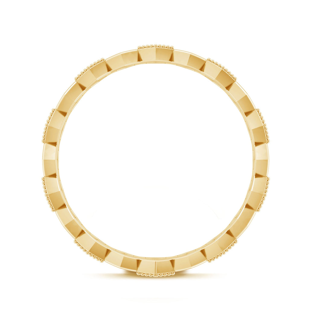 Certified Diamond Geometric Band Ring