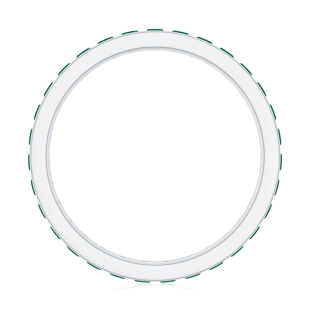 Channel Set Emerald Full Eternity Band Ring for Women