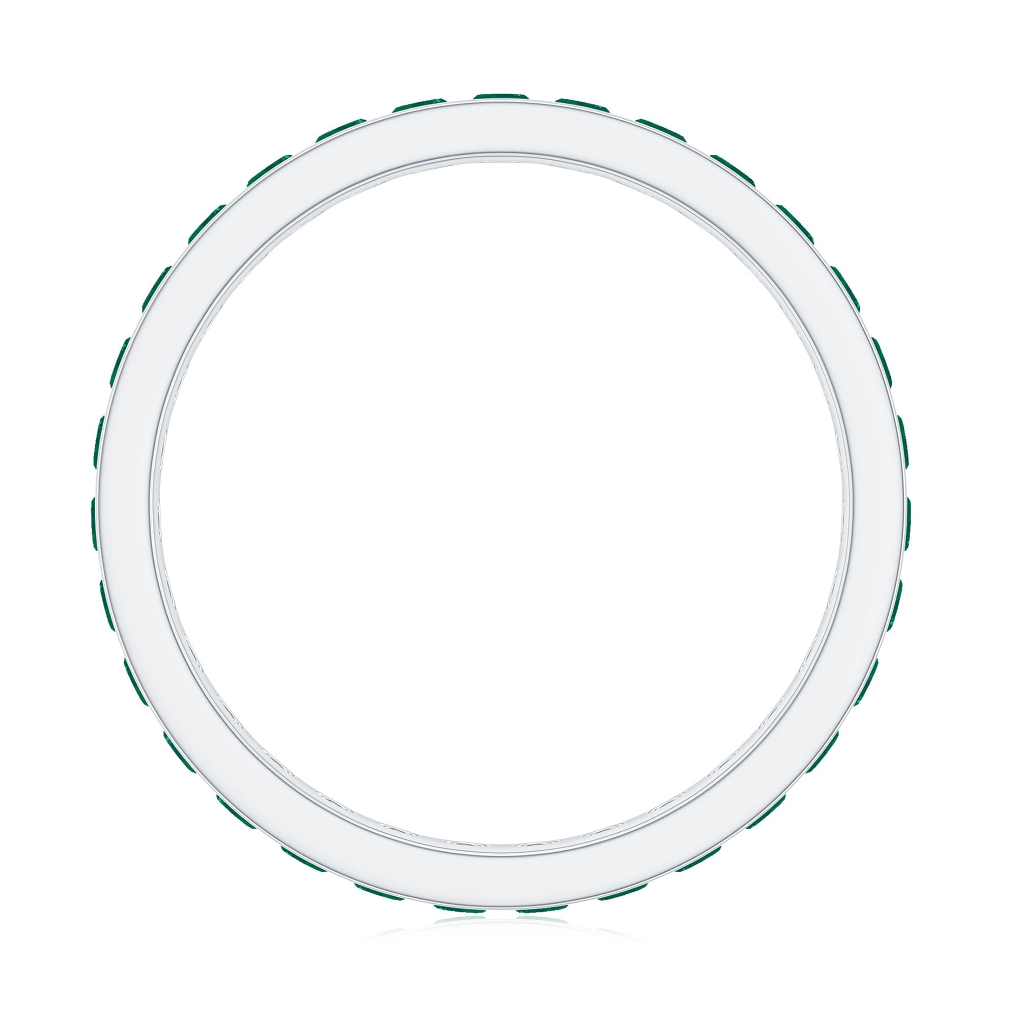 Channel Set Emerald Full Eternity Band Ring for Women