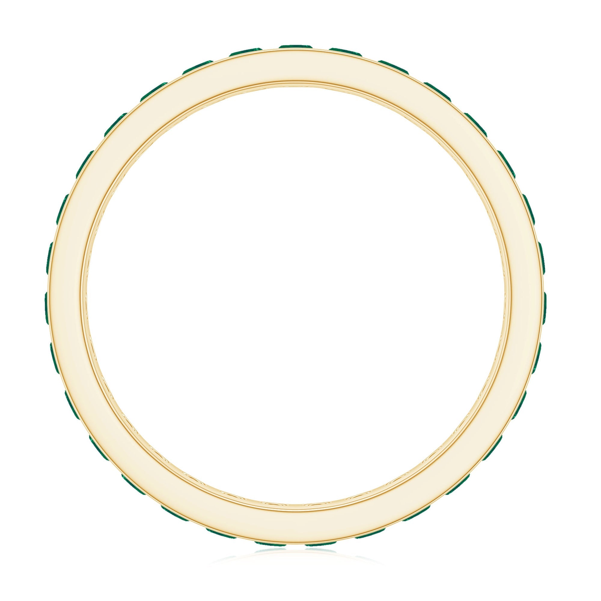 Channel Set Emerald Full Eternity Band Ring for Women