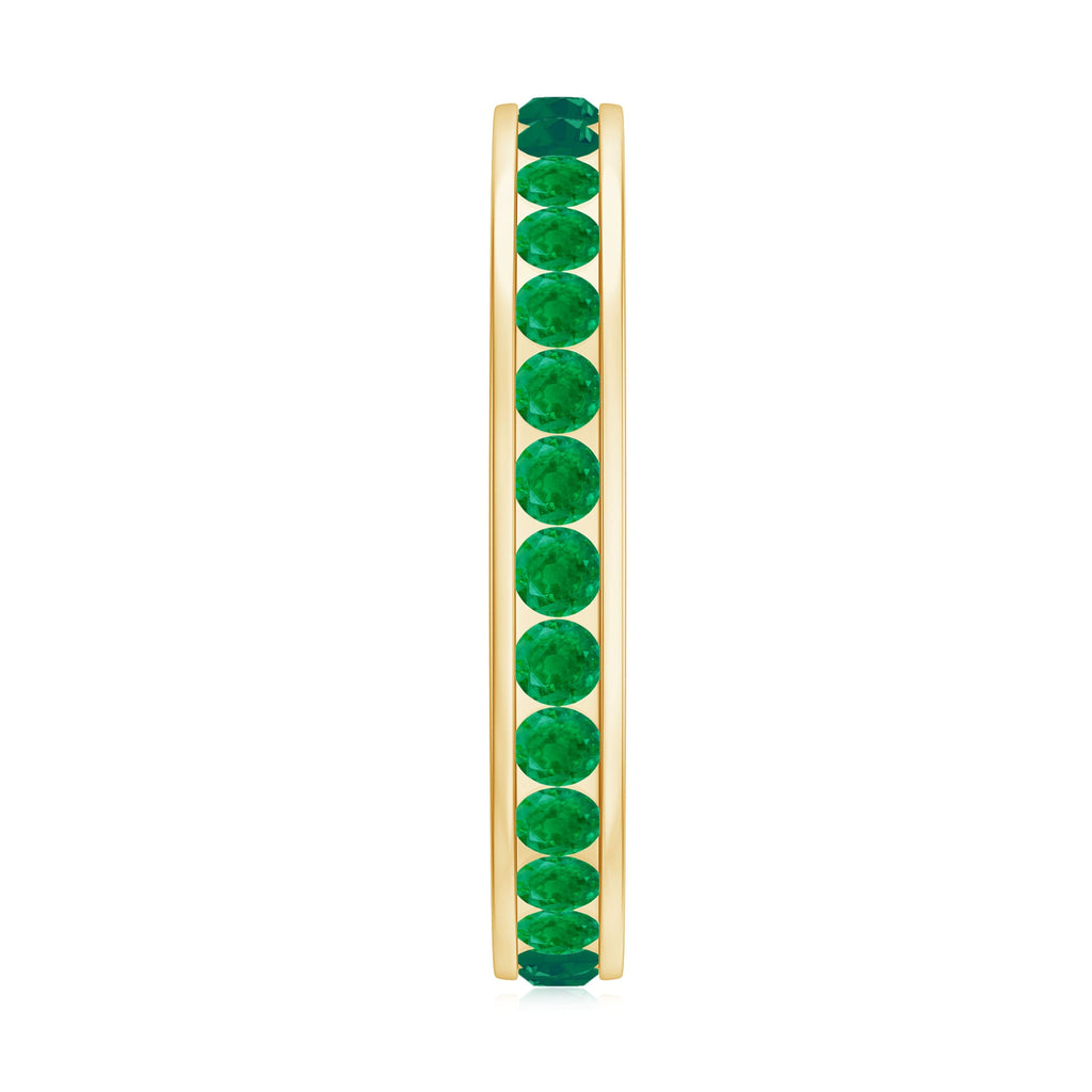 Channel Set Emerald Full Eternity Band Ring for Women