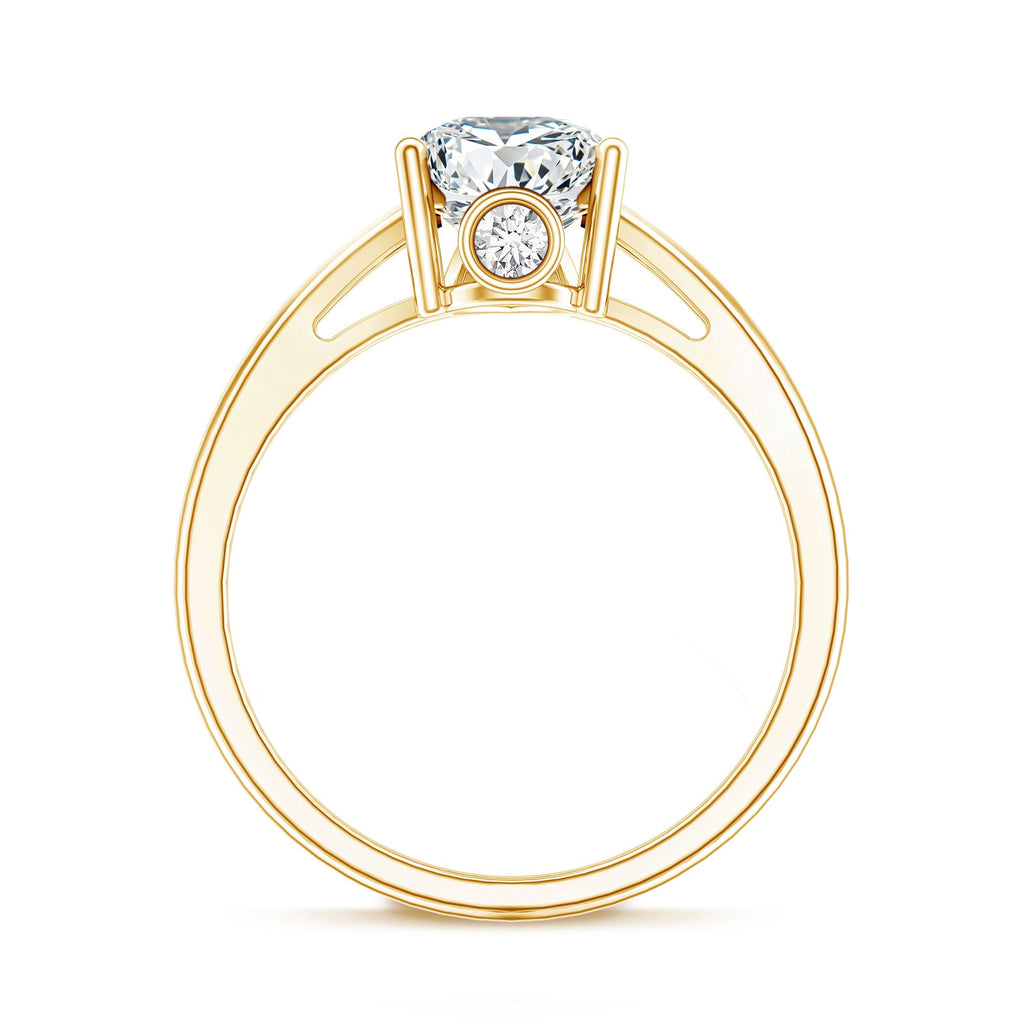 Pear Shaped Moissanite Split Shank Engagement Ring