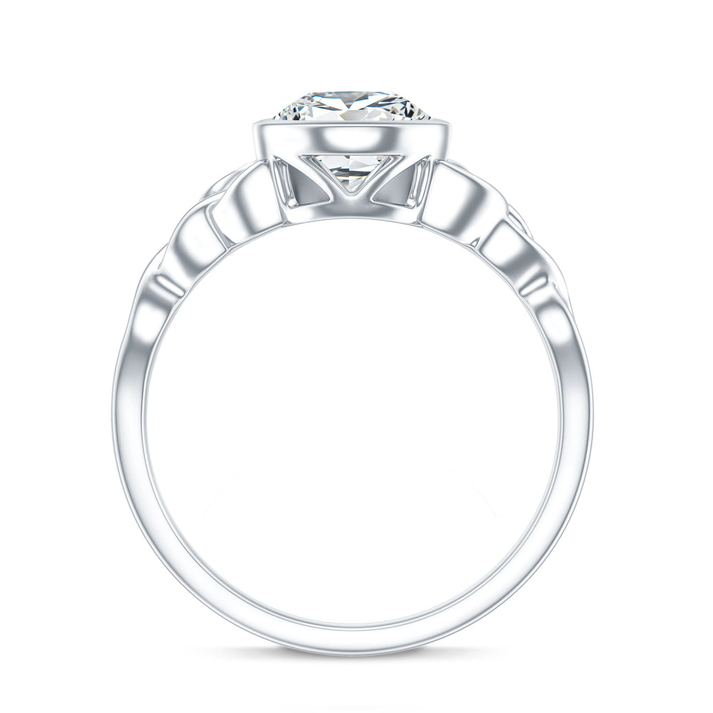 2.2 Carat Pear Shape Moissanite Celtic Knot Engagement Ring