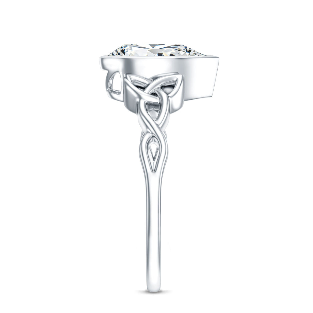 2.2 Carat Pear Shape Moissanite Celtic Knot Engagement Ring