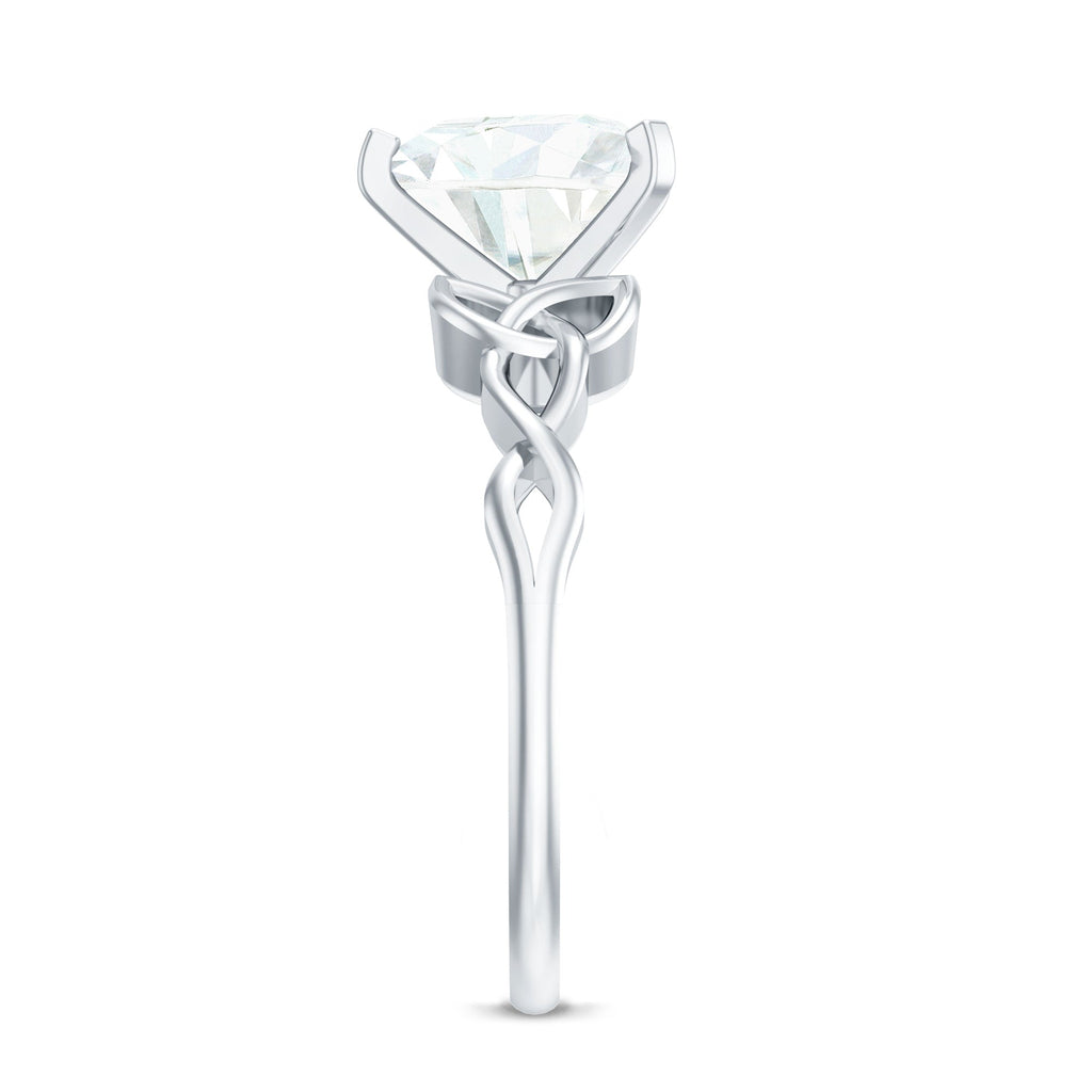 2 CT Heart Shaped Moissanite Celtic Knot Engagement Ring