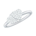 Natural Diamond Double Heart Ring for Promise