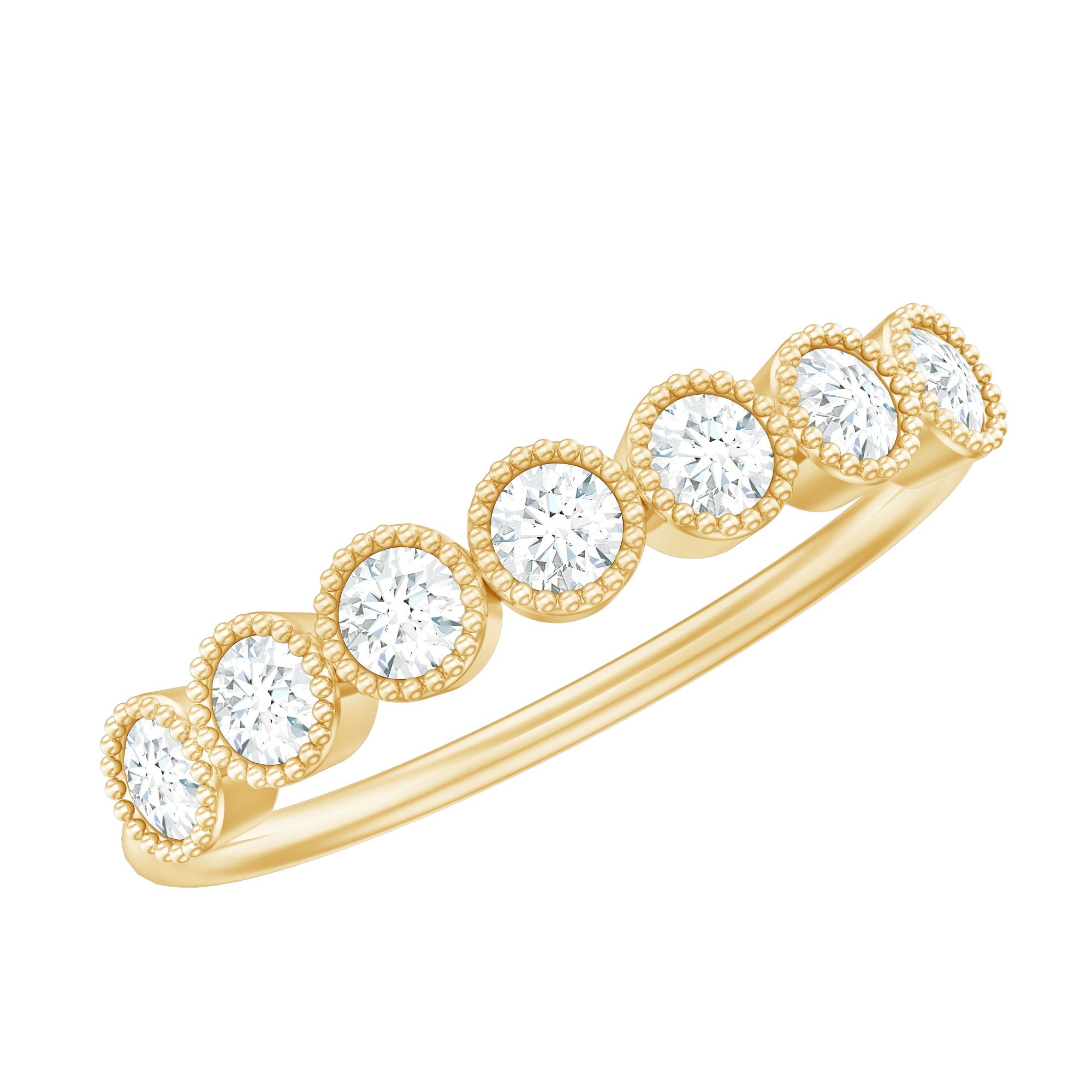 Certified Diamond Anniversary Band in Bezel Setting