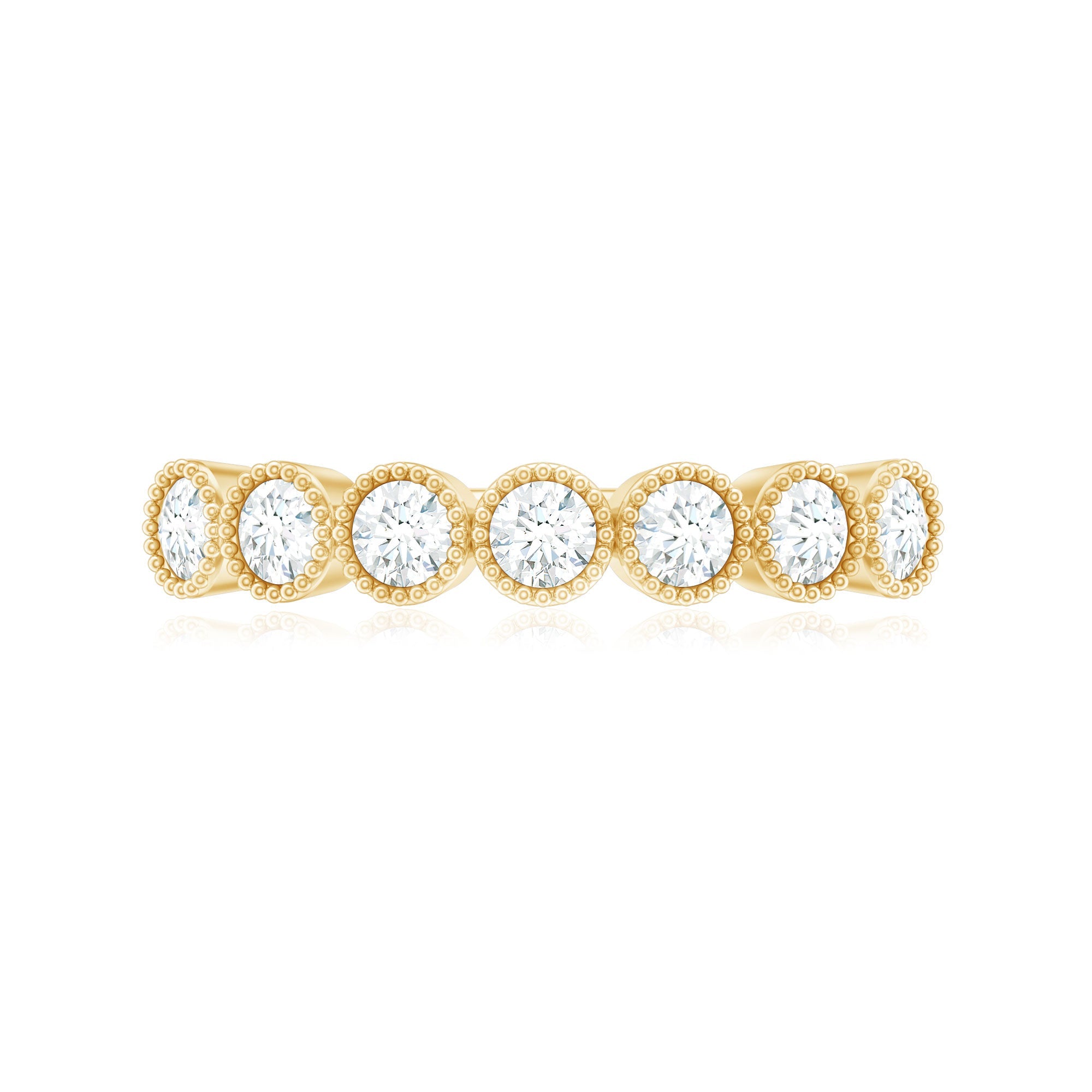 Certified Diamond Anniversary Band in Bezel Setting