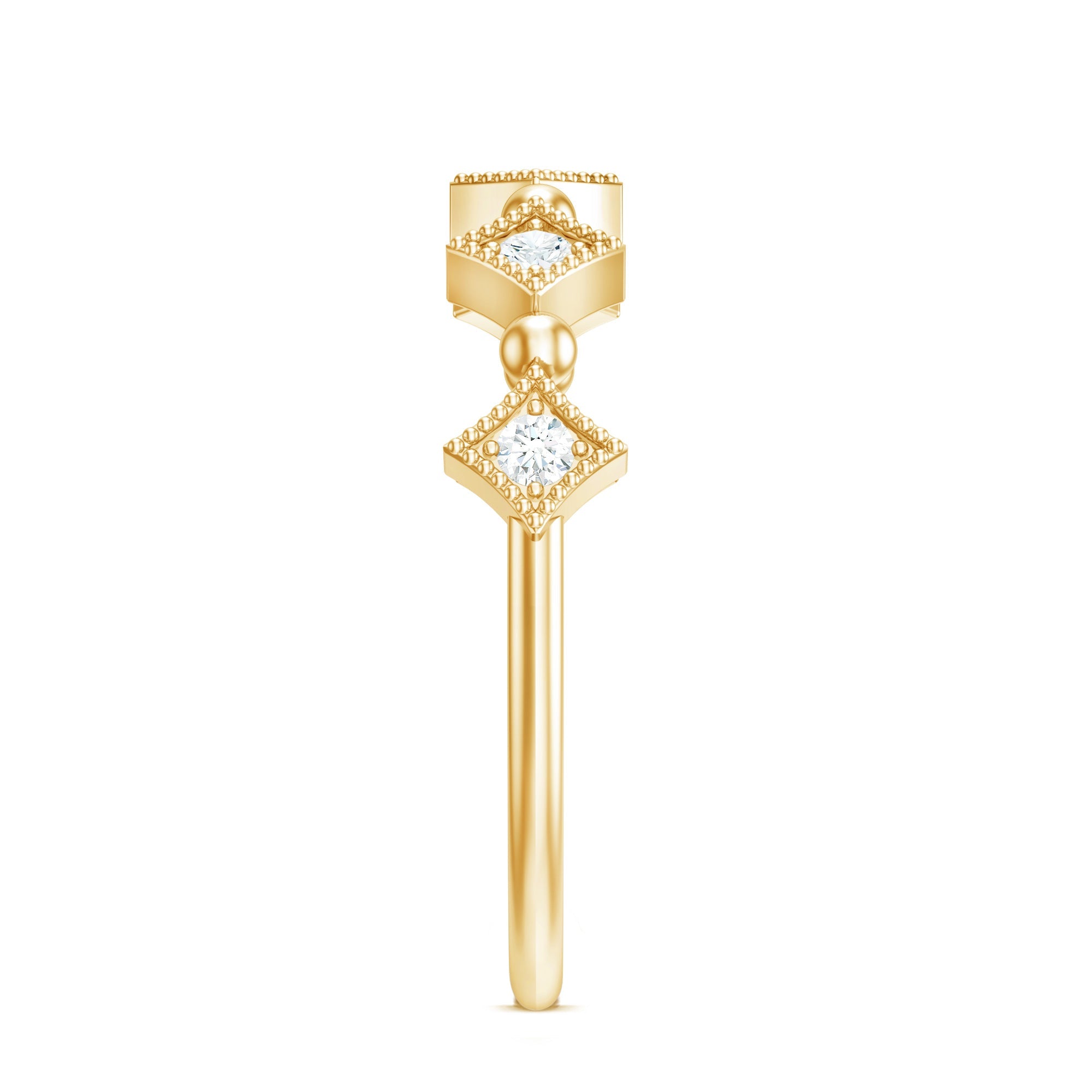 Certified 5 Stone Diamond Dainty Ring
