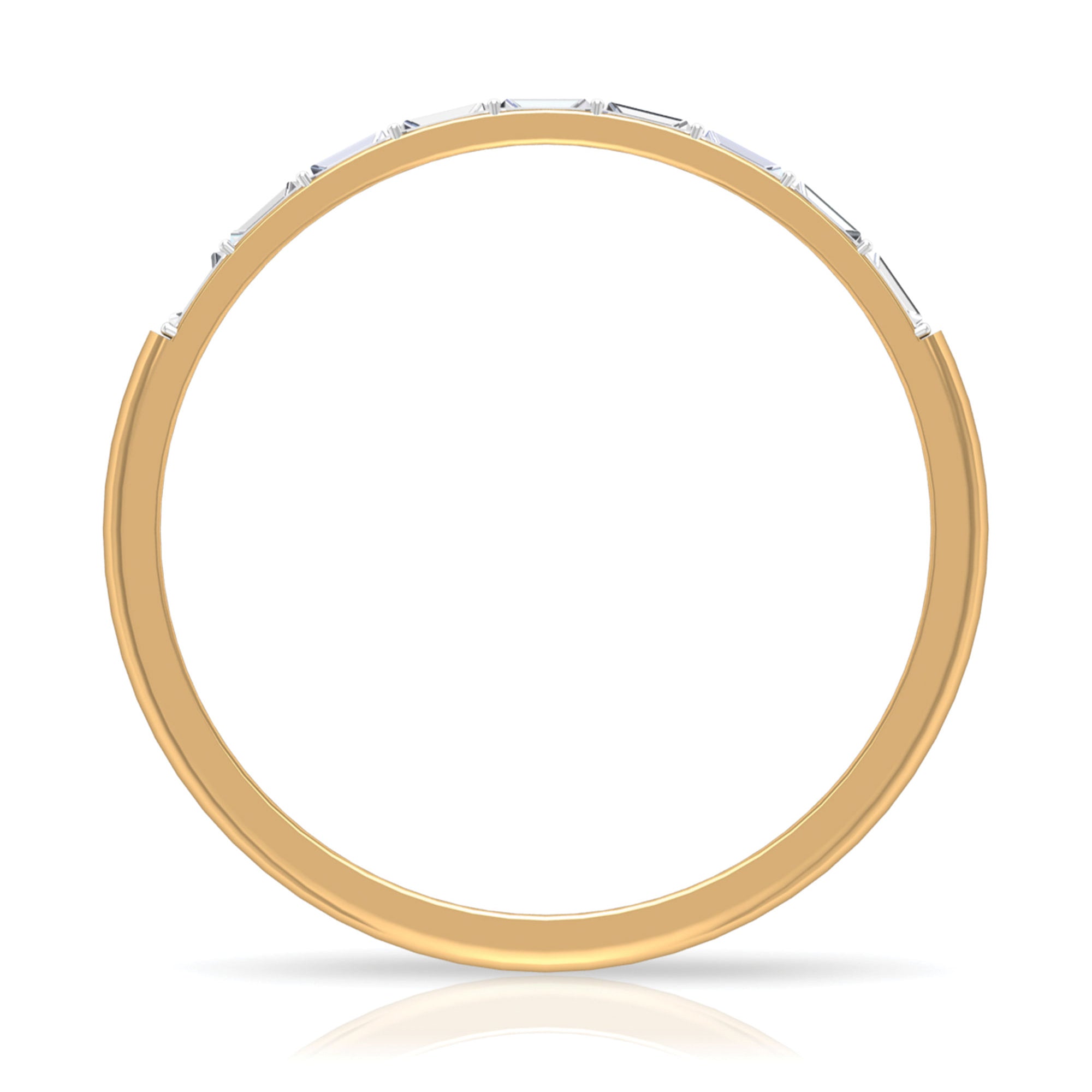 Baguette Diamond East West Stackable Ring