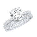 2 Carat Moissanite Engagement Ring with Wedding Band