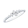 Certified Moissanite Cluster Promise Ring