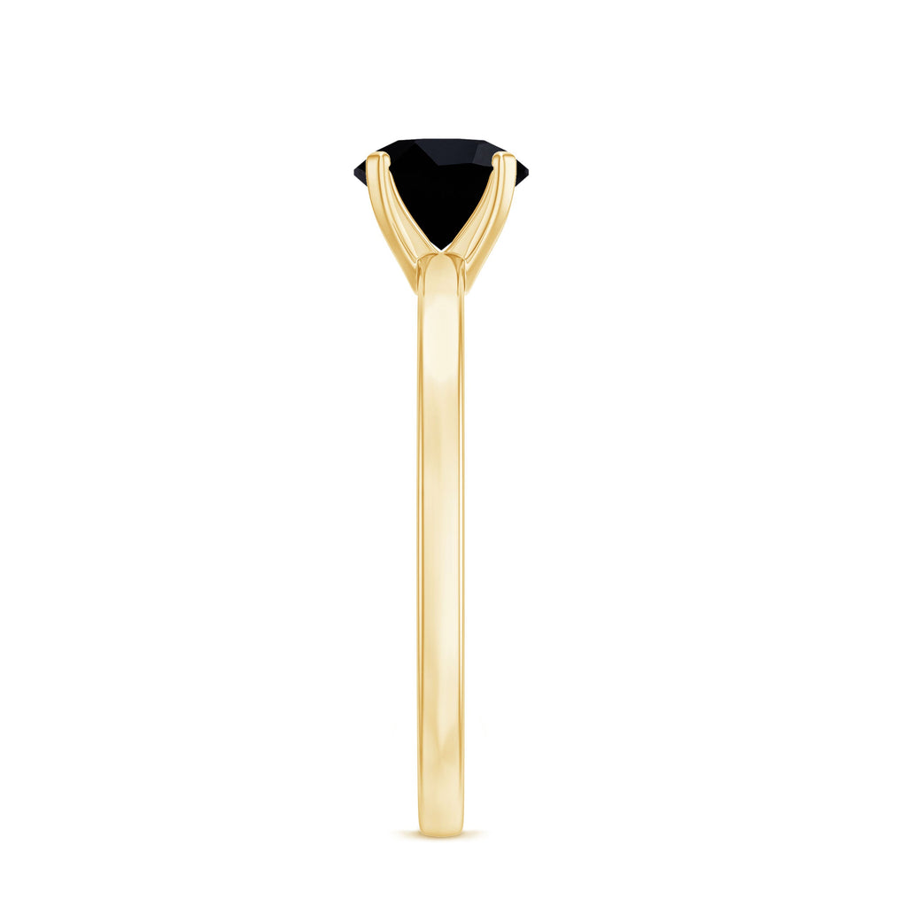 Natural 2 Carat Black Onyx Engagement Ring For Women