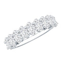 Oval Moissanite Half Eternity Wedding Band Ring