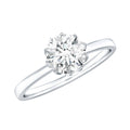 0.9 Carat Moissanite Solitaire Ring in Lotus Basket Setting