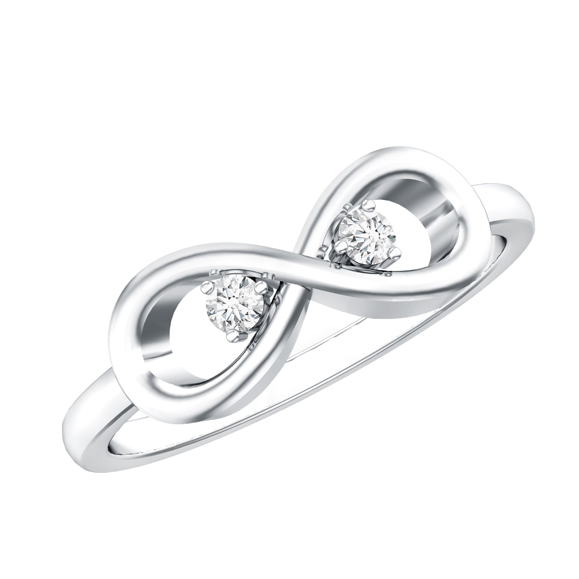 Certified Real Diamond Infinity Promise Ring for Women