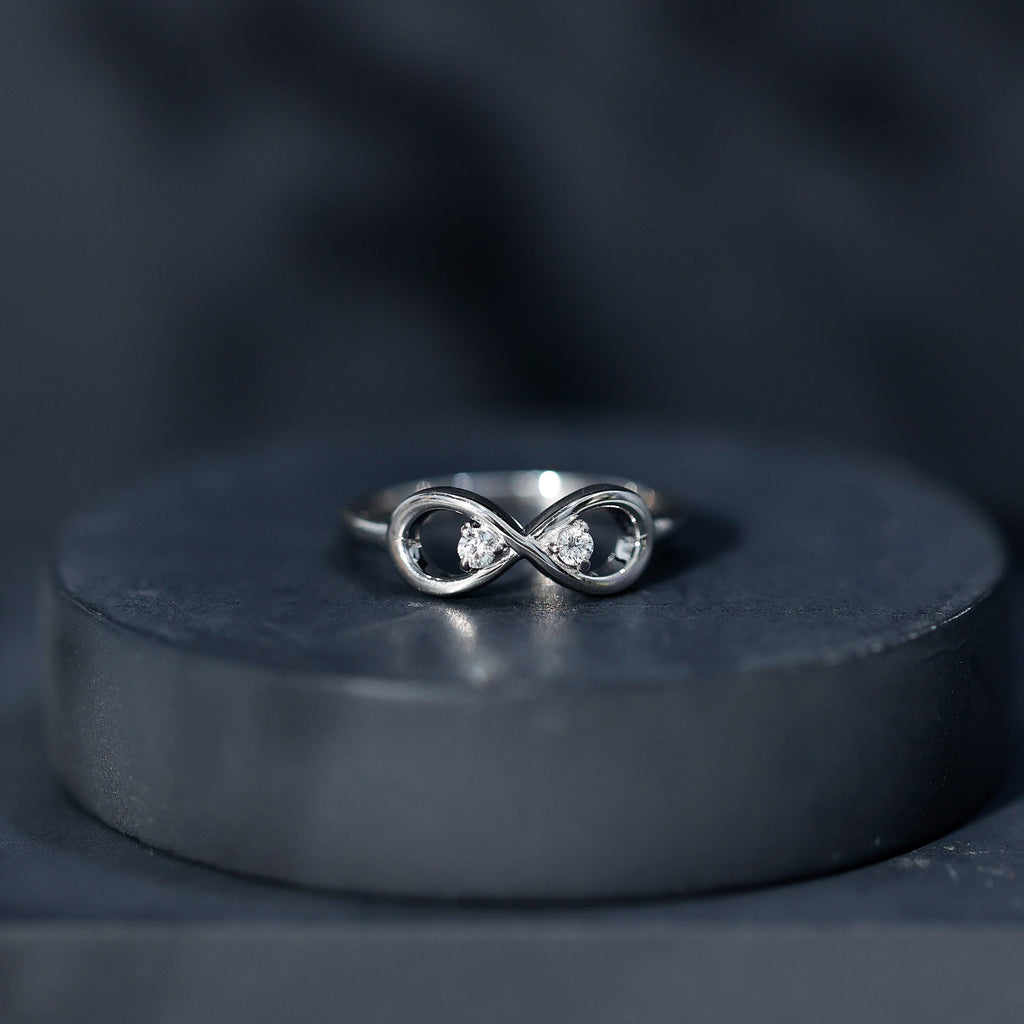 Certified Real Diamond Infinity Promise Ring for Women