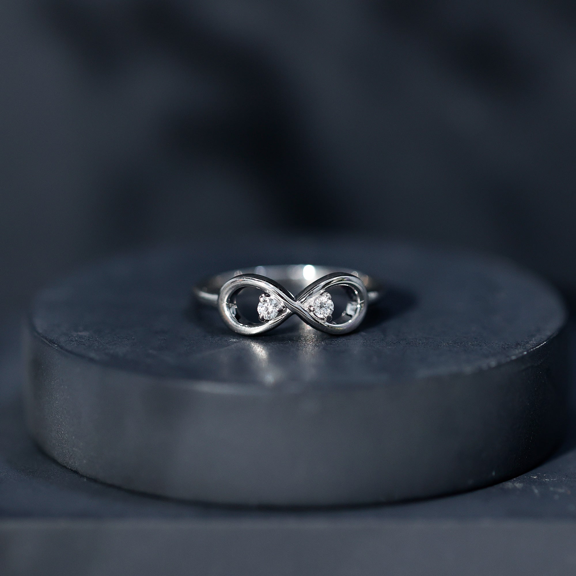 Certified Real Diamond Infinity Promise Ring for Women