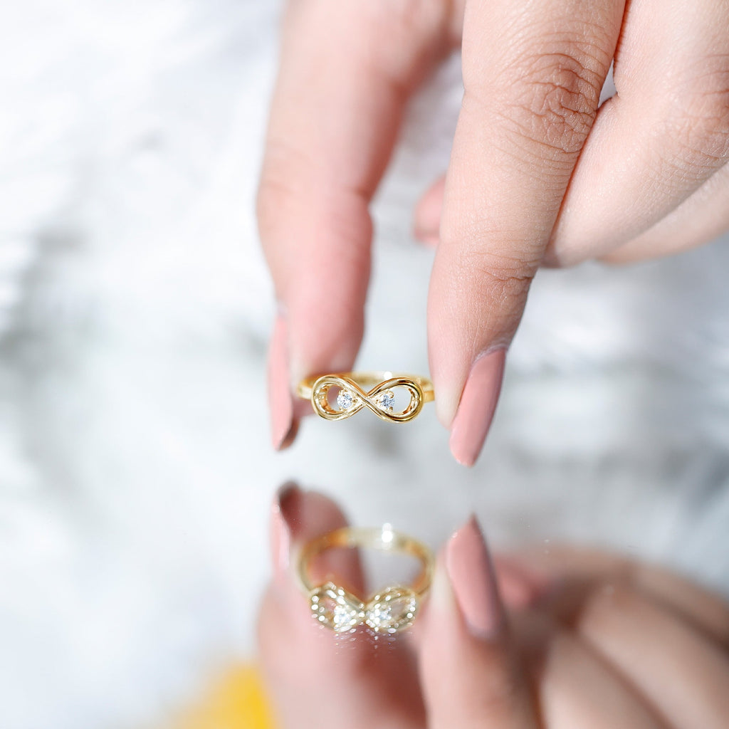 Certified Real Diamond Infinity Promise Ring for Women