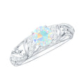 Natural Ethiopian Opal Diamond Vintage Looking Engagement Ring with Certificate