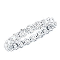 Round Cut Moissanite Simple Eternity Band Ring in Prong Setting