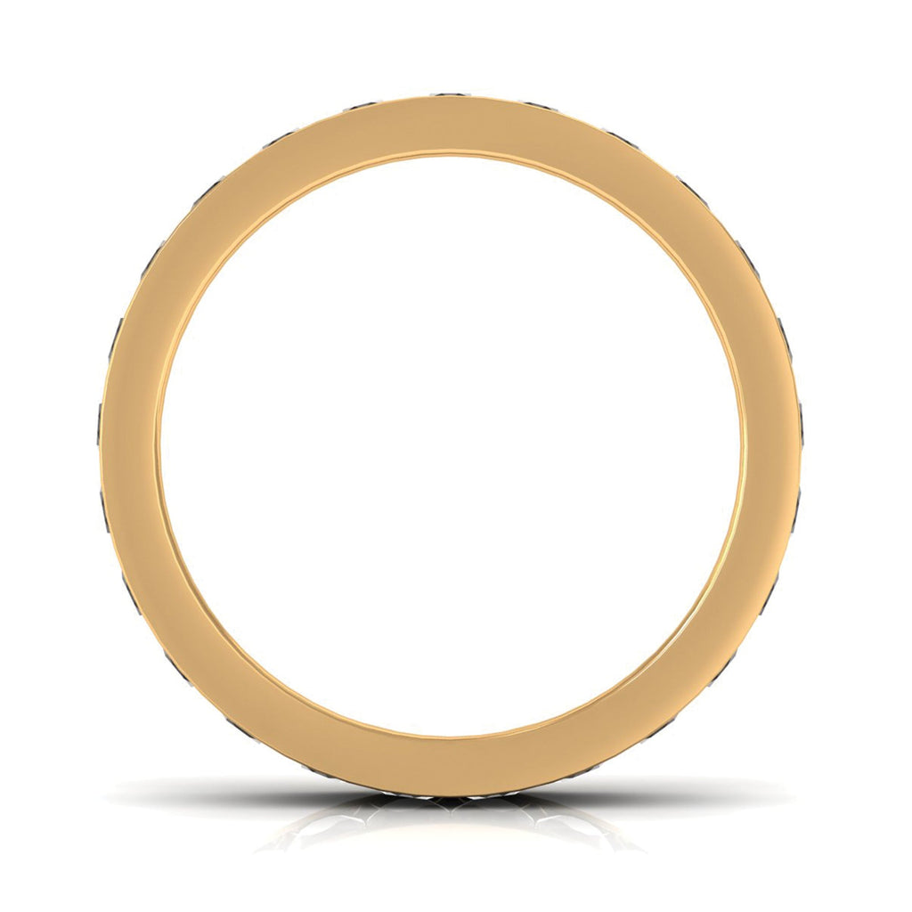 Round Cut Black Onyx Eternity Band in Channel Setting