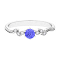 Real Tanzanite and Diamond Promise Ring