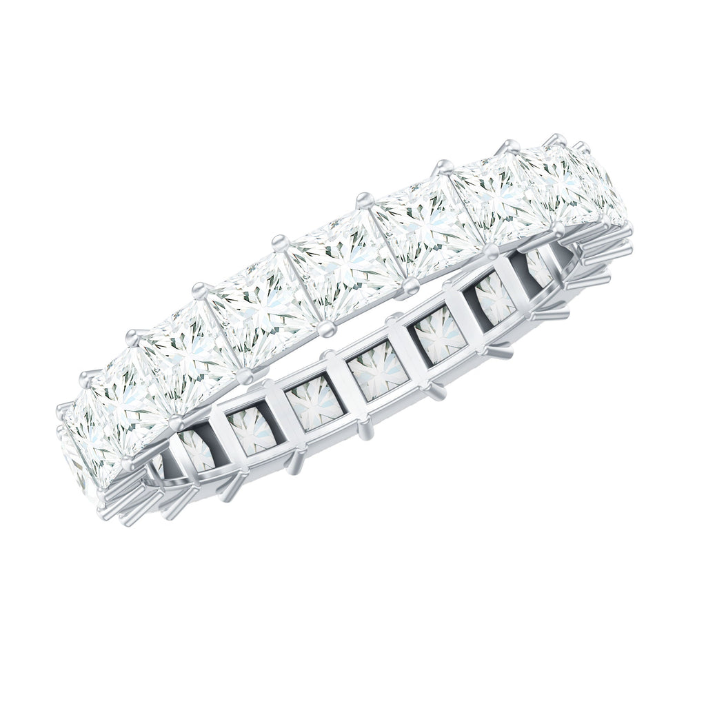 Princess Cut Moissanite Full Eternity Ring with Certificate